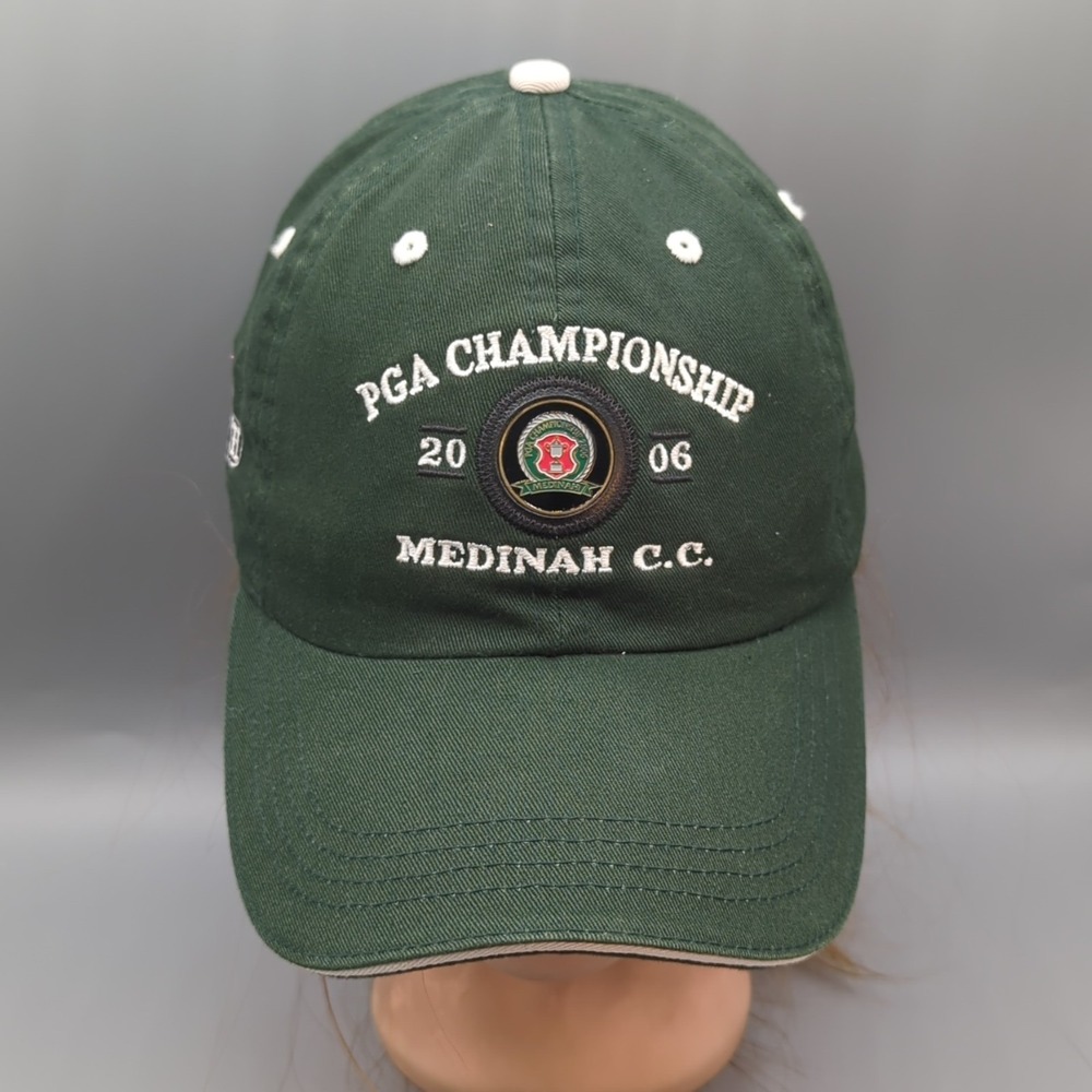 2006 PGA Championship 88th Medinah CC Logo Cap Hat Adjustable Ahead Green OSFM